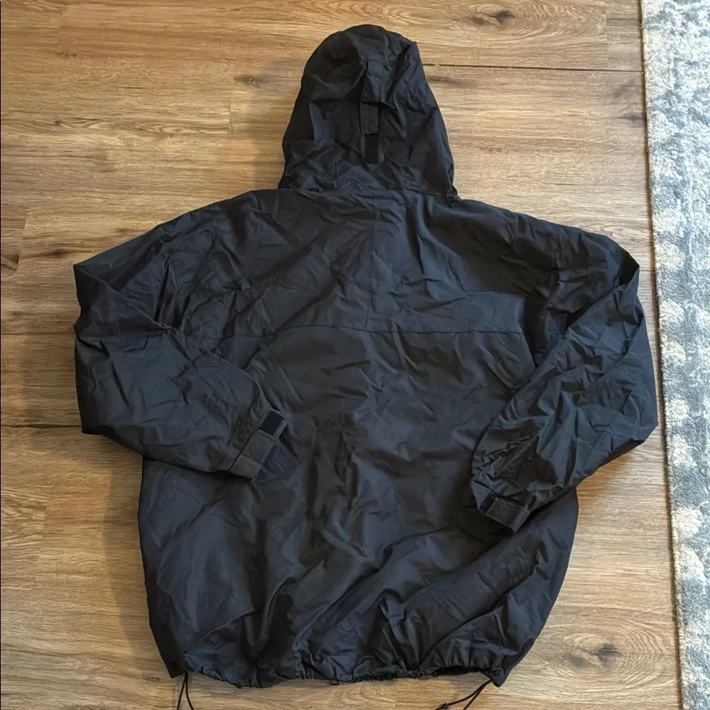 Port Authority Black Men’s 3-in-1 Windbreaker & Vest Combo Jacket with Hood